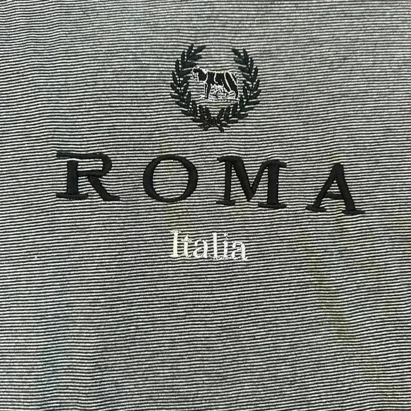 Vintage times  Roma Italian striped T shirt size m - Picture 2 of 4